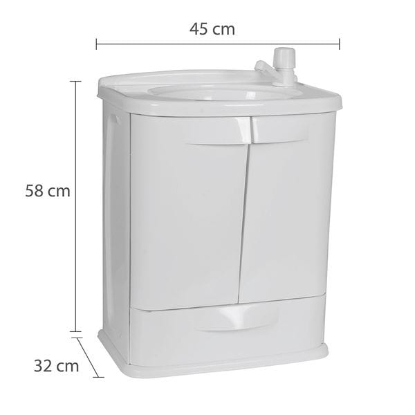 Mueble Vanitory de Colgar PVC ASTRA con Lavatorio