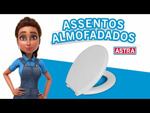 Asiento Inodoro Acolchado Marmolado Blanco/Gris ASTRA